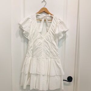 Love the label - Brand NWT White ruffled mini dress